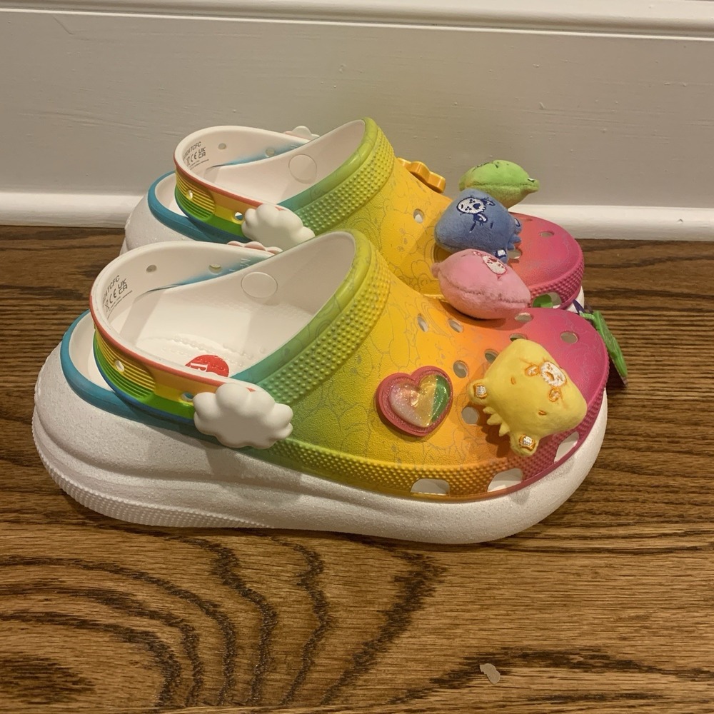 Crocs X Care Bears Adult Crush Clog Platform Sandals Women's Size 6 / Men's 4